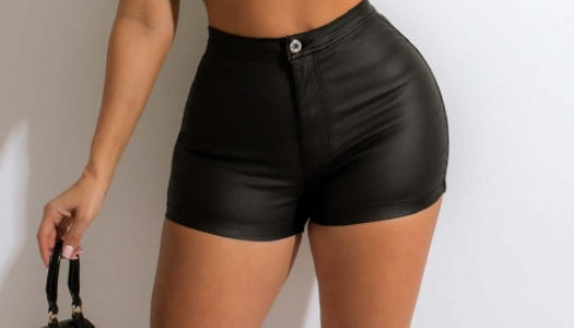 Skip A Beat Leather Shorts
