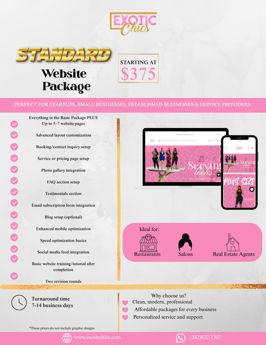 Standard Website Setup Package